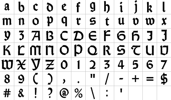 Alphabet 12 Fill Font