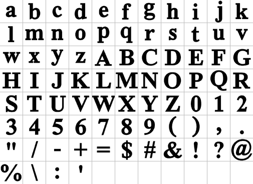 Alphabet 16 Full Font