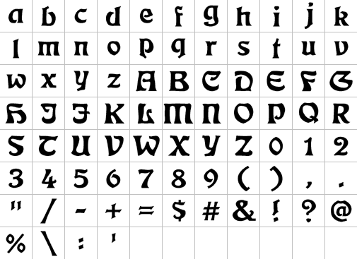 Alphabet 26 Full Font