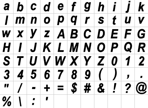 Alphabet 27 Full Font