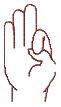Link to large image of Sign Alphabet letter F
